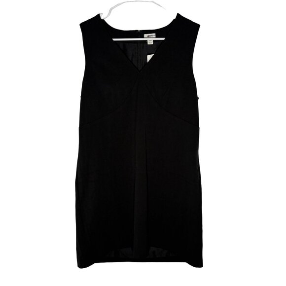 J. Crew Factory Petite Sleeveless V-neck Shift Dress Black Women's Size 12P NWT! - Picture 2 of 5